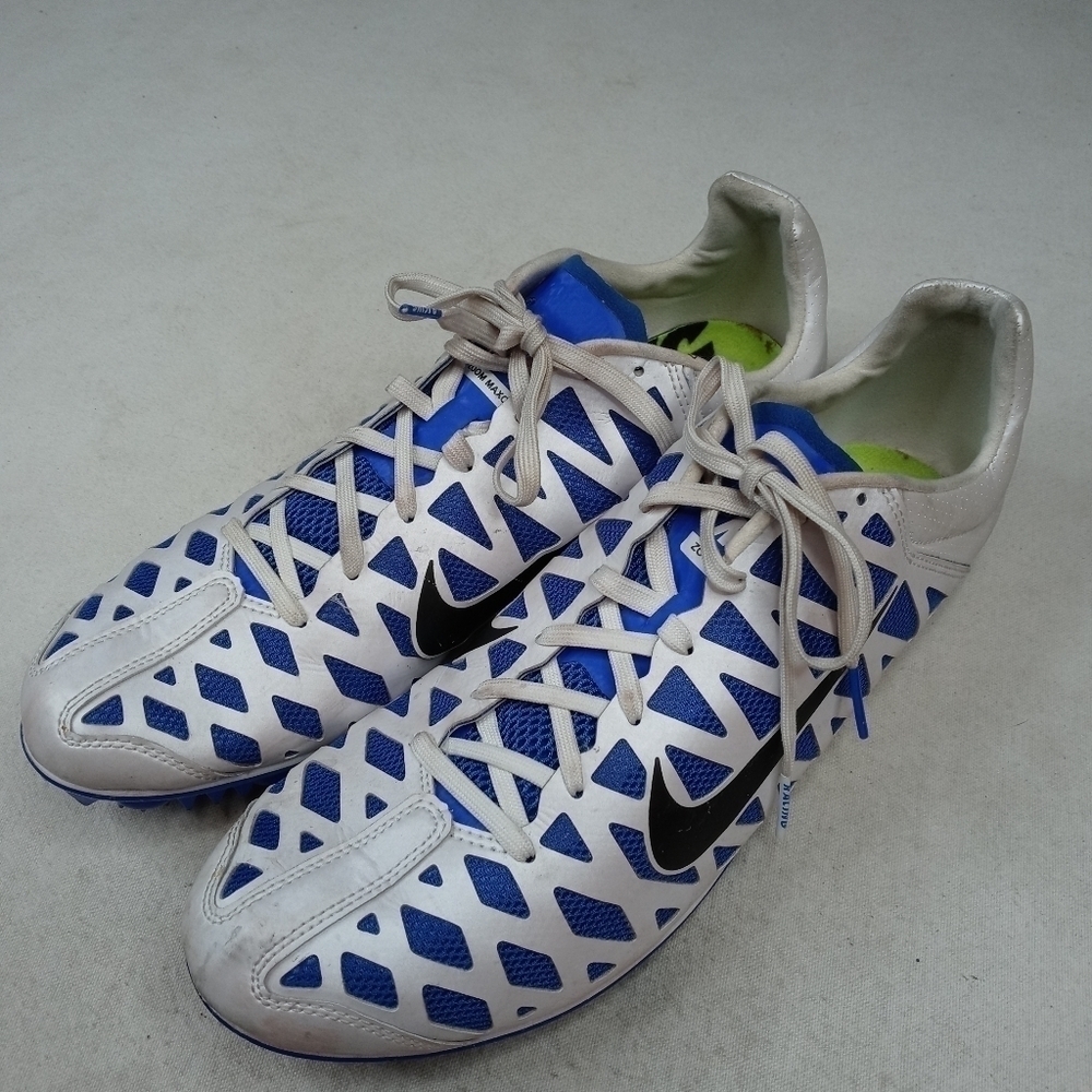 NIKE Zoom Maxcat 4 White Royal Blue Sprint Track S